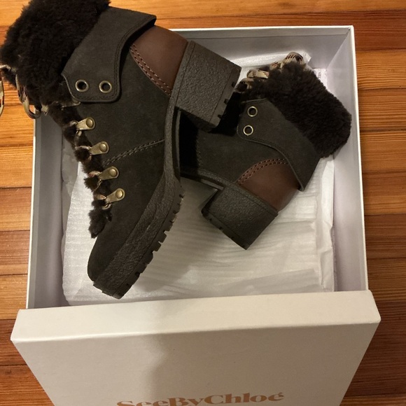 See By Chloe Dark Brown Ankle Boots - Picture 2 of 4